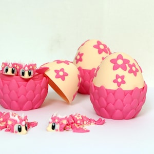 Flexi Pink Dragon: Articulated 3D Printed Fantasy Toy