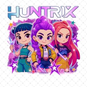 Saja Girl Png, Kpop Demon Inspired Movie PNG, Bootleg Retro Movie Clipart, Demon Hunters Merch, Kpop Huntrix Png