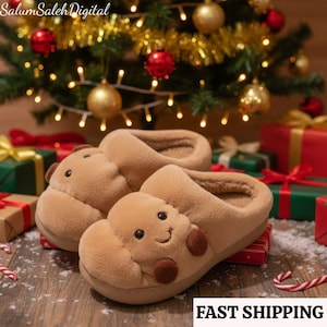 Pantuflas de felpa Croissant: Cómodas pantuflas para interior y exterior, cálidas pantuflas de felpa para interiores, suaves y antideslizantes para una comodidad óptima en otoño e invierno.