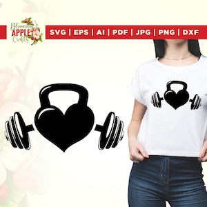 Barbell svg, Dumbell svg, Kettlebell svg, Love Gym SVG, Fitness Shirt, Workout Svg, Cut File, Cricut,  Silhouette, Cricut, Png, sublimation.