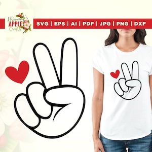 Peace Hand SVG, Victory svg, Peace SVG Clipart, Hand Symbol, Finger png, Peace Sign, Cut Files, Silhouette, Cricut, Png, Svg, sublimation.