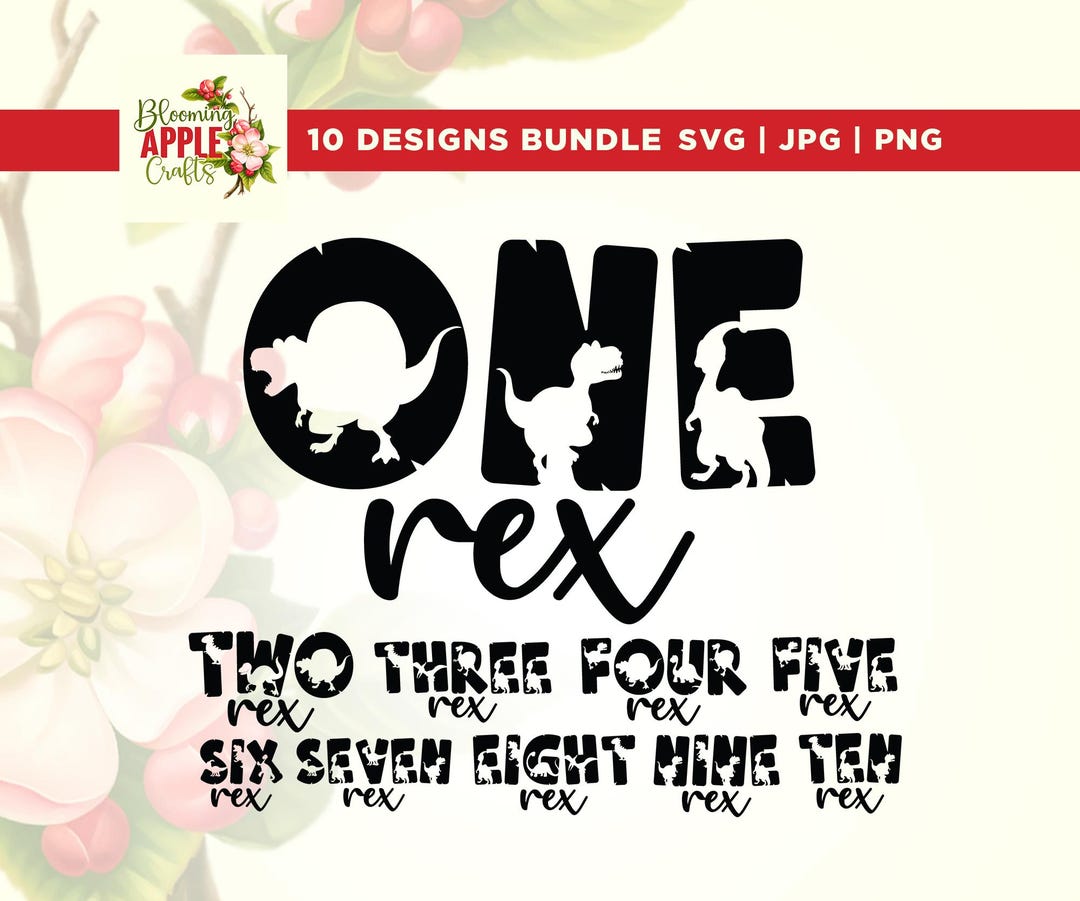 Rectangle Saurus Numbers Saurus Svg Bundle, One Saurus Svg, Three Rex Svg, Seven Saurus ...