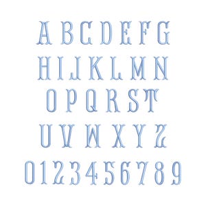 Fishtail Monogram Font Machine Embroidery Files in 7 Sizes, Instant ...