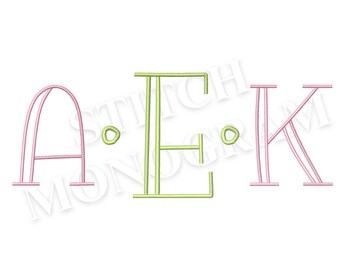 Keepsake Baby Monogram Font Machine Embroidery Files In 7 Sizes, instant download BX Font | PES + 8 other formats for Embroidery Machines