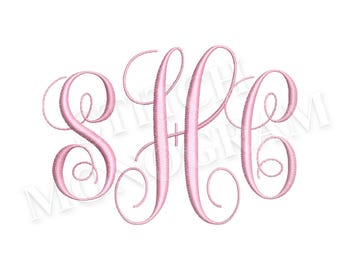 Interlocking Vine Monogram BX Embroidery Font In 6 Sizes, instant download BX Font | PES + 8 other formats for Embroidery Machines