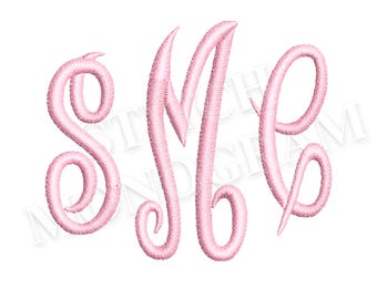 Fancy Embroidery Monogram Font Designs In 6 Sizes, Instant Download BX Font | PES + 8 other formats for Bundle Alphabet Embroidery Machines