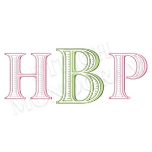Cambridge Royal Embroidery Monogram Designs In 6 Sizes, Instant Download BX Font | PES + 8 other formats bundle for Embroidery Machines