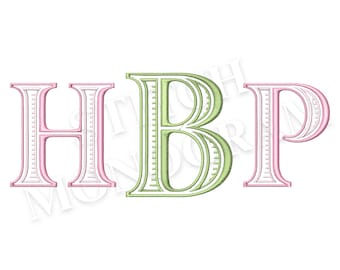 Cambridge Royal Embroidery Monogram Designs In 6 Sizes, Instant Download BX Font | PES + 8 other formats bundle for Embroidery Machines