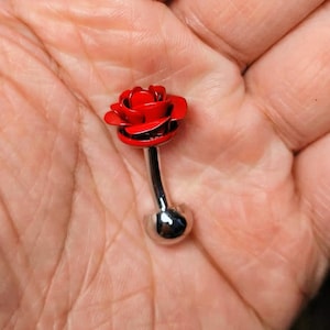 Gemelos de rosa roja para hombre, gemelos románticos de estilo francés con flores, elegantes regalos para padrinos de boda, chapados en plata y oro rosa de lujo.