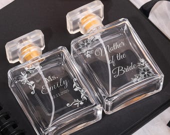 Personalized Engraved Perfume Bottle | Wedding Mother Of Bride Bridesmaid Gift | Personalised Perfume atomiser bottle | Bridal party gift
