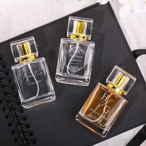 Personalized Engraved Perfume Bottle | Wedding Mother Of Bride Bridesmaid Gift | Personalised Perfume atomiser bottle | Bridal party gift