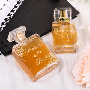 Personalized Engraved Perfume Bottle | Wedding Mother Of Bride Bridesmaid Gift | Personalised Perfume atomiser bottle | Bridal party gift