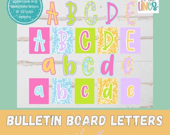 Sugar Rush Alphabet | A to Z Printable PDF | Bulletin Board Letters | Instant Download