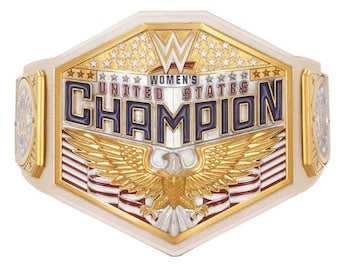 WWE米国王座レプリカベルト：大人サイズ、真鍮プレート、PUレザー