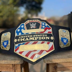 WWE United States Championship Replica Belt Adult Size Wrestling Title belt in 2MM/4MM Brass Plates & Leather Strap US Champion Collectible