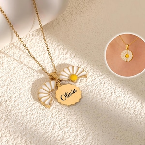 Personalized Daisy Name Necklace,Hidden Message Necklace Daisy Necklace,Locket Name Necklace,Bruh We Out,Personalized Gifts for Kids