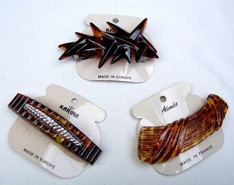 Vintage hair barrette Karina 1980s hair slide hair clip hair ornament hair jewelry (ABI)