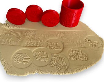Tractor Time – Set de sellos de plastilina imprimibles en 3D