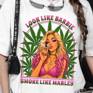 barbie smoking cigarette shirt Stoner Stressed Barbie T-Shirts for Sale