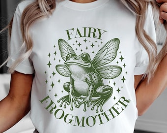 Fairy Frogmother T-Shirt, Frog Shirt, Frog Tshirt, Funny Frog Shirt, Funny Frog Tshirts, Funny Frog Tee, Frog Lover Gifts, Frog Tee Shirt