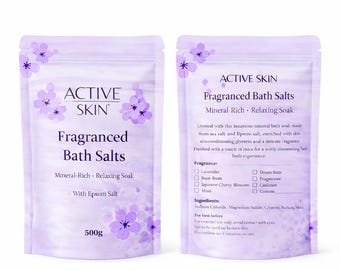 Cherry Blossom Bath Salts | Floral Bath Soak | Self Care & Relaxation | by Active Skin