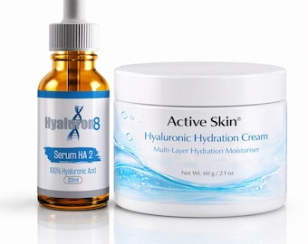 Paquete de hidratación / Sérum de ácido hialurónico + Crema hidratante