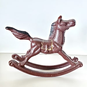 Vintage Cast Iron Rocking Horse Toy FREE SHIPPING