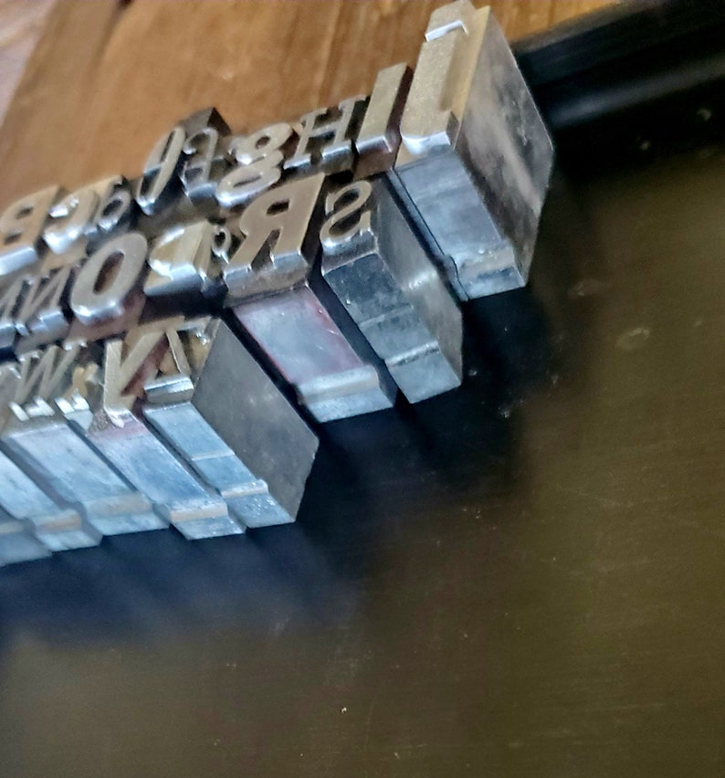 Vintage Letterpress Metal Type Alphabet A-Z Large FREE Shipping image 3