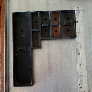 Vintage Letterpress Type Spacers Black Heavy Metal FREE Shipping Lot of 5 image 3