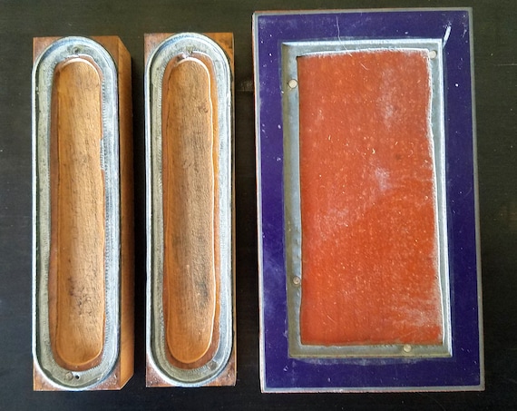 Vintage Letterpress Printing Blocks Cuts Stamps Wood FREE Ship 2 Piece Uncut 25 blocks