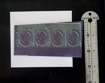 Vintage Letterpress Metal Printing Plate No Block Sailing Ship FREE Shipping