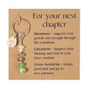 PERSONALIZED Crystal Gift for Next Chapter, Natural Healing Stones for New Beginnings, Unique Gift for Life Transitions, New Job, Graduation