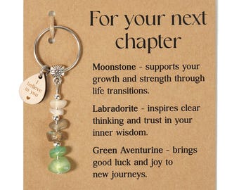 PERSONALIZED Crystal Gift for Next Chapter, Natural Healing Stones for New Beginnings, Unique Gift for Life Transitions, New Job, Graduation