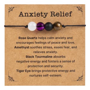 Anxiety Relief Bracelet, Gift for Relaxation, Crystal Bracelet, String Crystal Bracelet, Energy Bracelet, Healing Bracelet, Crystal Anklet