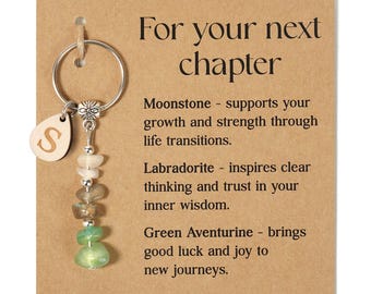 PERSONALIZED Crystal Gift for Next Chapter, Natural Healing Stones for New Beginnings, Unique Gift for Life Transitions, New Job, Graduation