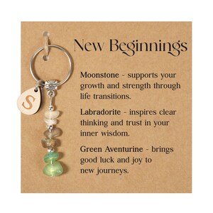 PERSONALIZED New Beginning Crystal Gift, Natural Healing Stones for New Beginnings, Unique Gift for Life Transitions, New Job, Graduation