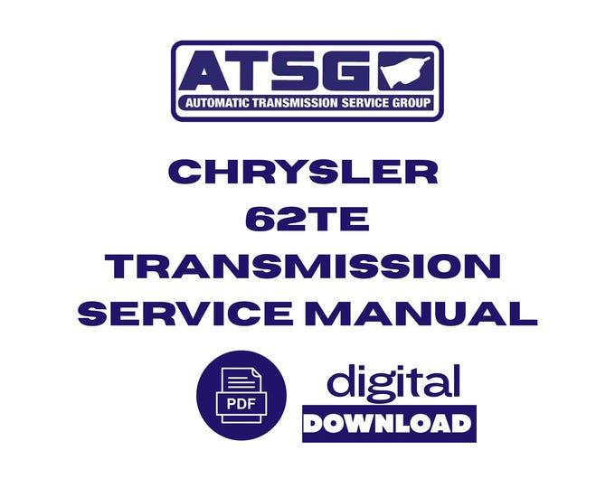 Chrysler Jeep Dodge 62TE Transmission Service Repair Overhaul Manual PDF Digital Downlolad