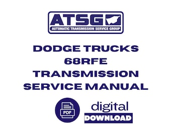Chrysler Dodge Trucks Ram 68RFE Transmission Repair Service Manual PDF Download