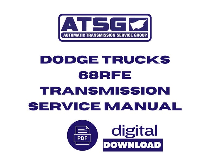 Chrysler Dodge Trucks Ram 68RFE Transmission Repair Service Manual PDF Download