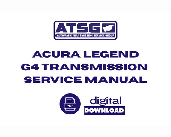 Acura G4 Legend Transmission Service Overhaul Manual