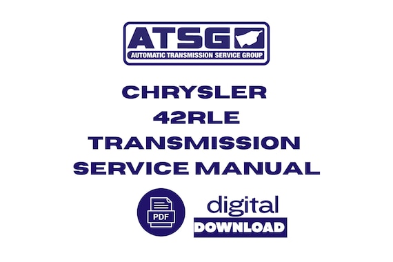 Chrysler 42RLE Transmission Service Overhaul Rebuild Manual