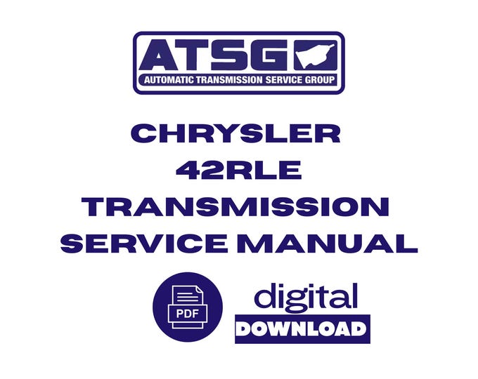 Chrysler 42RLE Transmission Service Overhaul Rebuild Manual