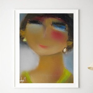 Abstract Woman Portrait: Giclee Canvas Art Print - Fashionista Lady
