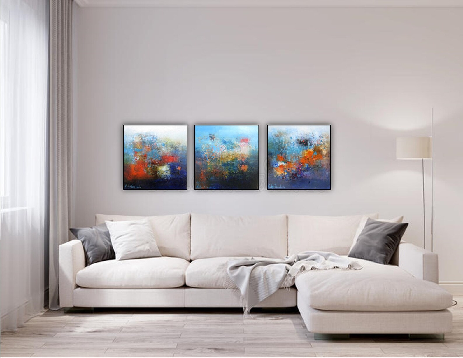 Abstract Wall Art Square Prints Set Triptych Set of 3 Piece - Etsy
