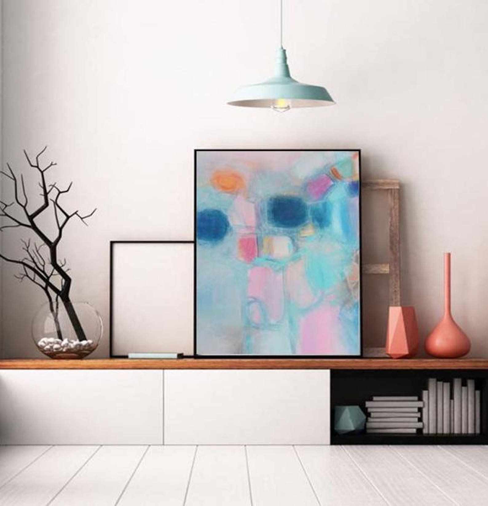 Pastel Abstract Wall Art Light Soft Colors Artwork Prints for Etsy