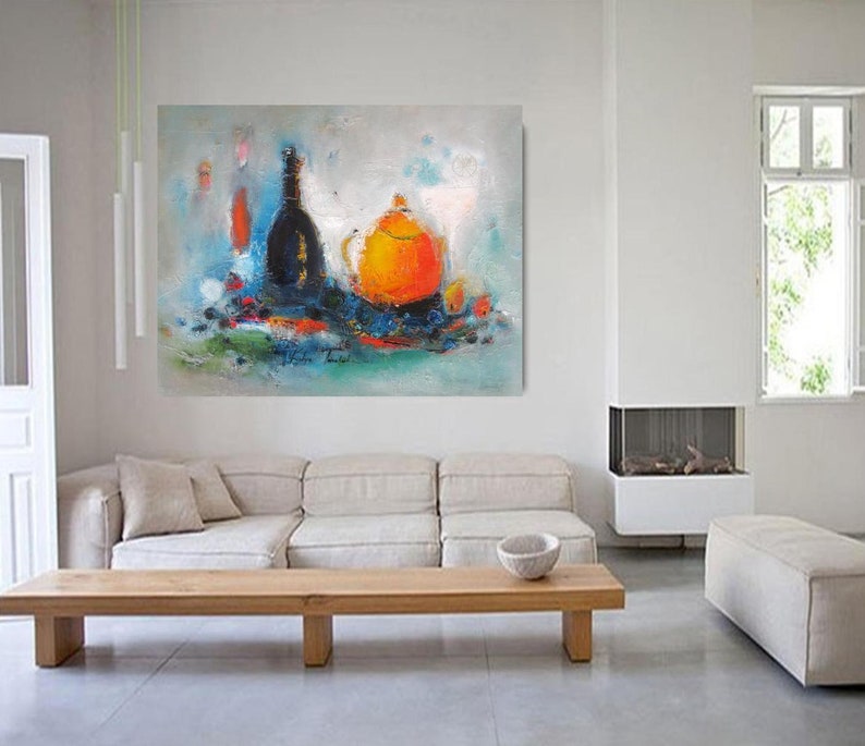 Horizontal modern kitchen fine art still life wall art print Etsy