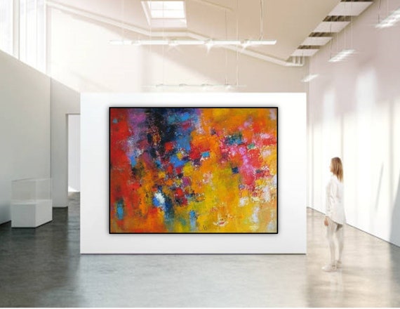 Large Wall Art Abstract Canvas Bright Extra Colorful - Extra Large Canvas Wall Art Uk Large Wall Art Abstract Canvas Bright Extra Colorful - Extra Large Canvas Wall Art Uk