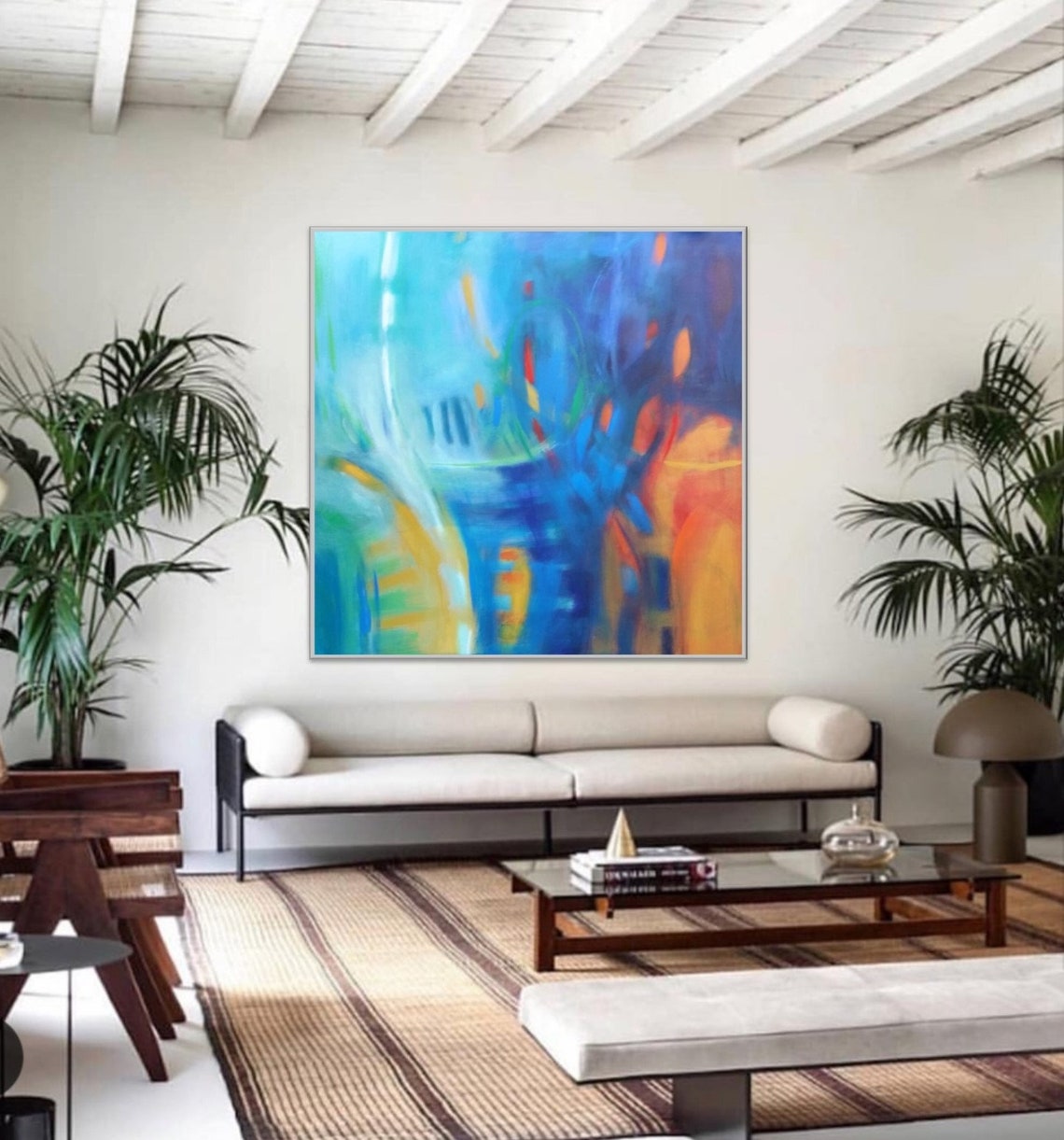 Large Original Wall Art Canvas Art Canvas 48x48 Extra Large Etsy