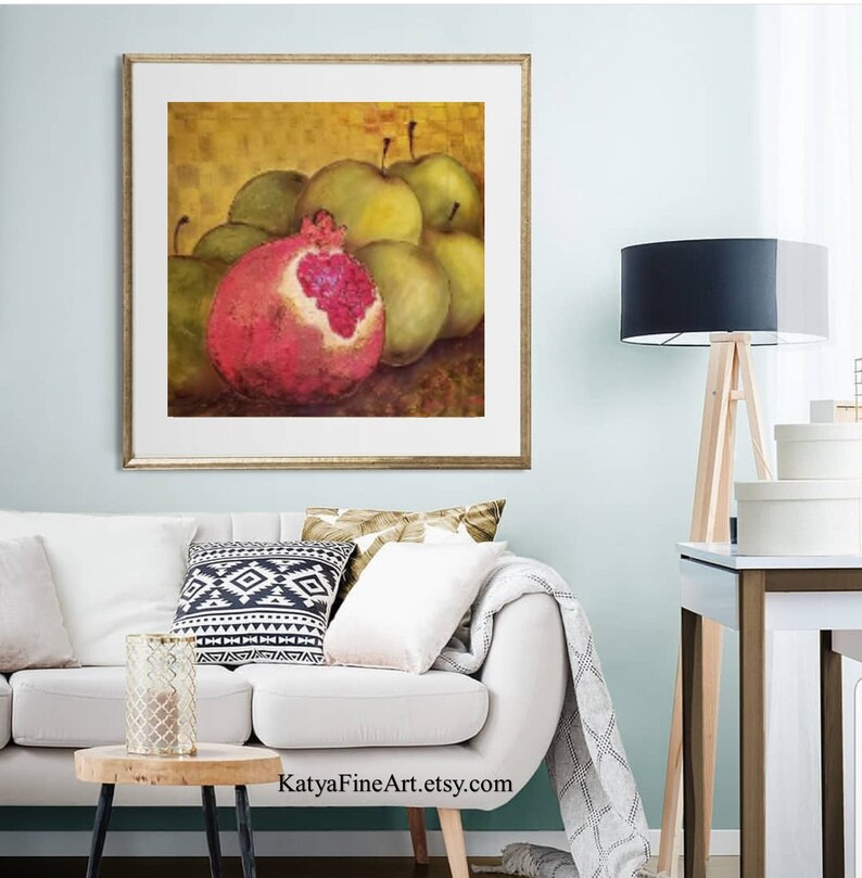 Still Life Painting Large Kitchen Wall Art Print Colorful Etsy