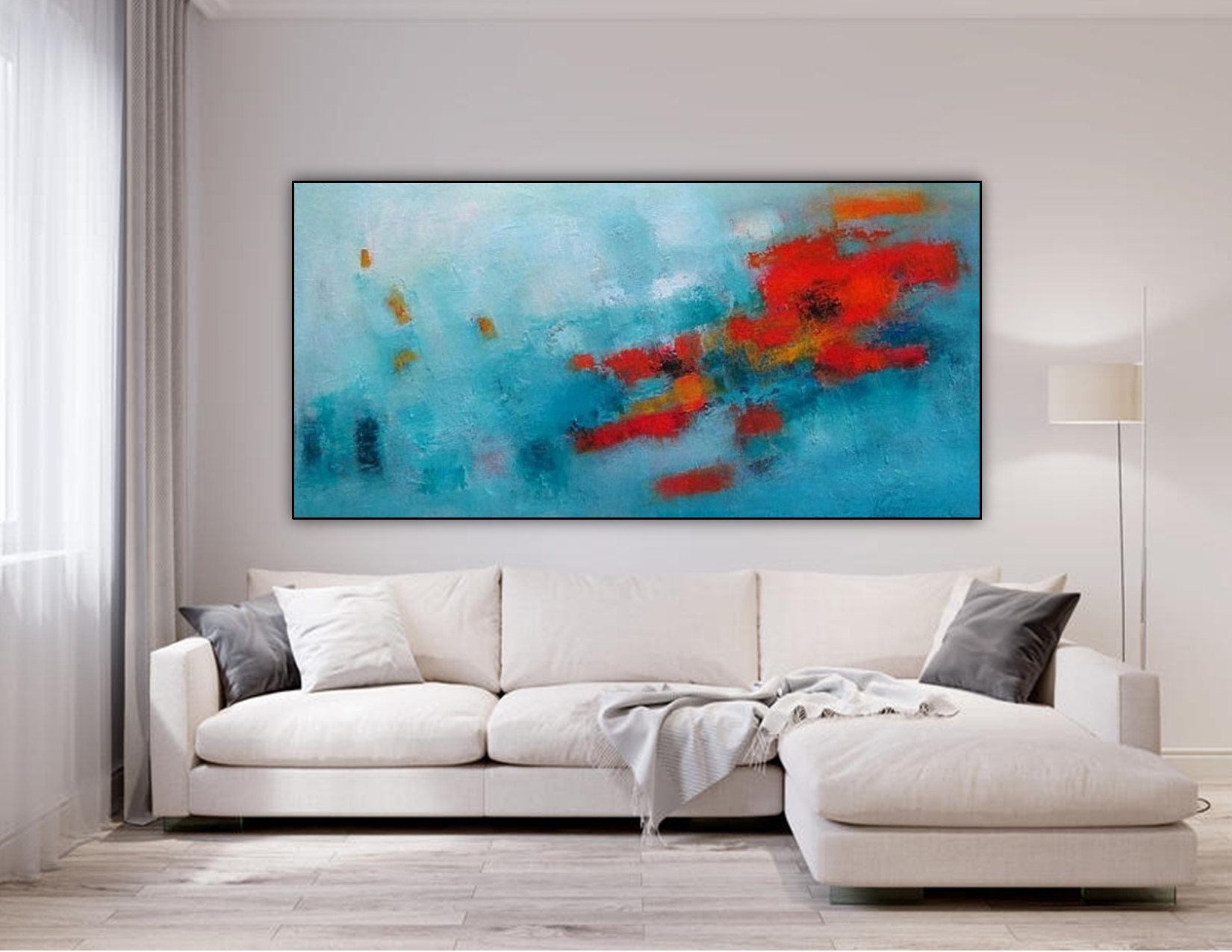 Water Splash ABSTRACT  Canvas Art Print Box Framed Picture Wall Hanging BBD 